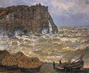 Claude Monet The Cliff at Etretat after a Storm USA oil painting artist